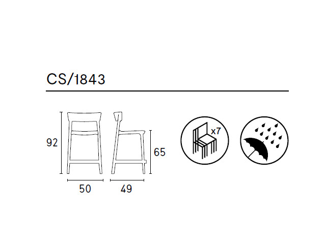 スキン スツール CS/1843 チェア