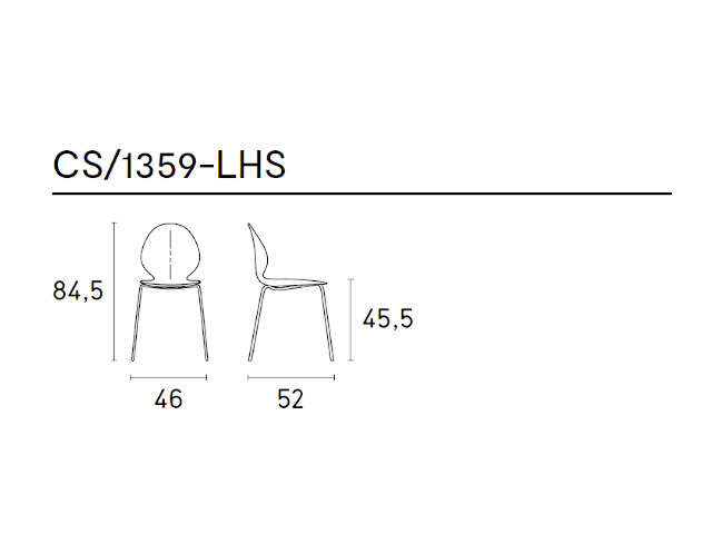 バジル CS/1359-LHS チェア 2脚セット