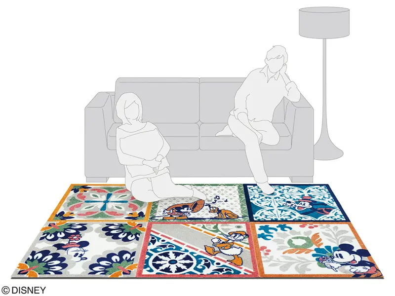 ミッキー DYM-1068 デコレーションラグ（50cm×50cm 6枚入り）