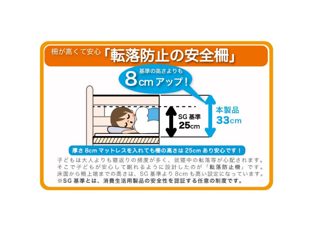 ラキッズ 2段ベッド キャビネットタイプ