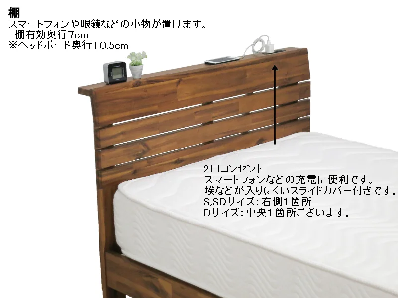ネスコ レッグ ベッドフレーム セミダブル