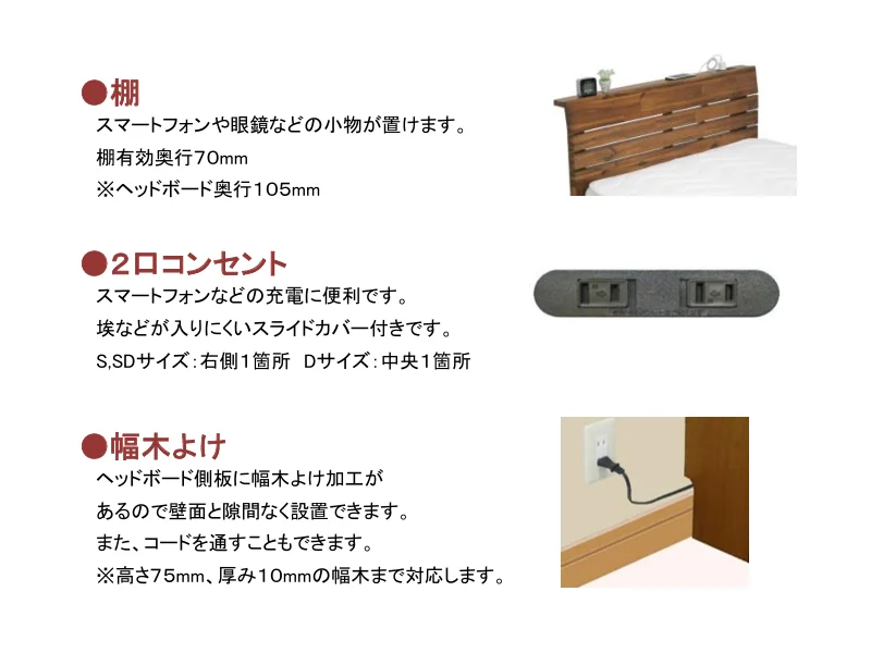 ネスコ レッグ ベッドフレーム セミダブル