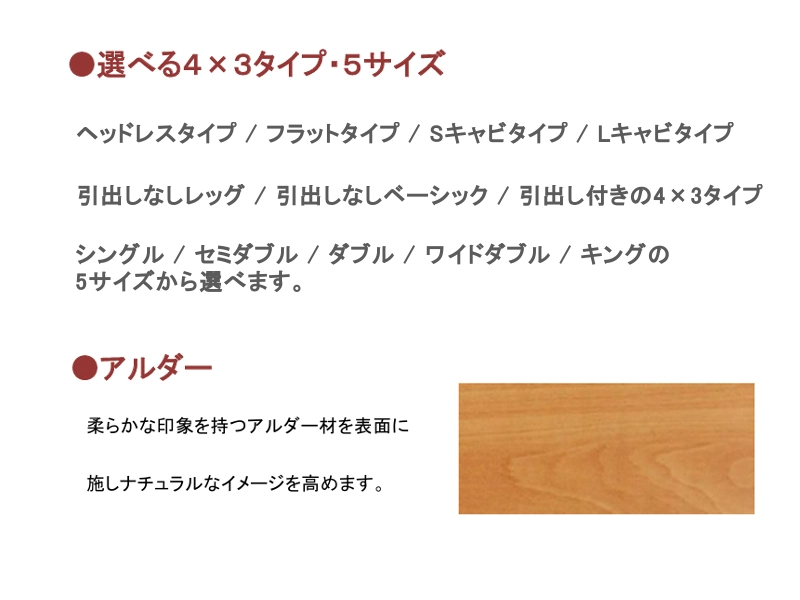 ノエル フラット ベーシック ベッドフレーム キング