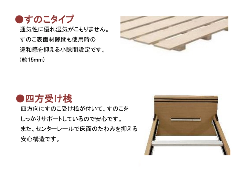 トレア キャビネットタイプ ベッドフレーム シングル