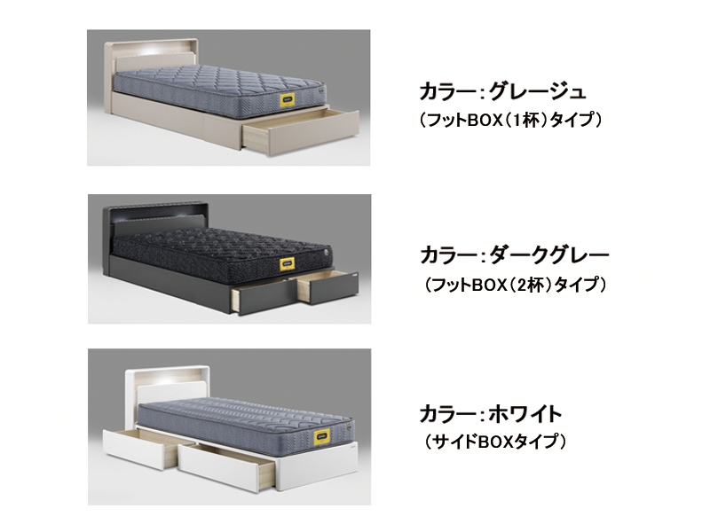 ドレース フットBOXタイプ ベッドフレーム セミダブル