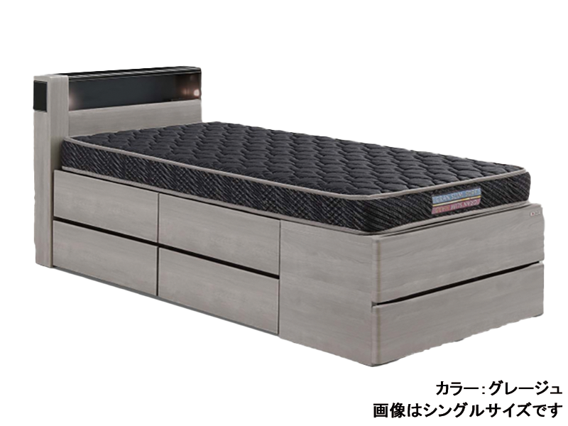 チェスタ フットBOXタイプ ベッドフレーム シングル