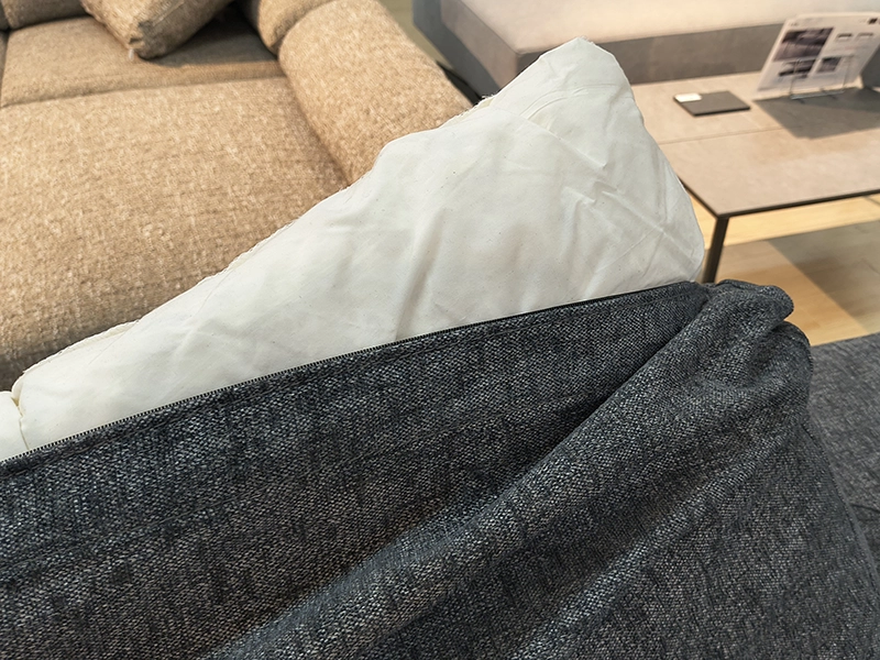 レイモンズ カウチ 座って左側 DGY 脚（スチールBK）