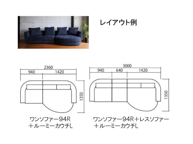 コロネル ワンソファー94（L/R）