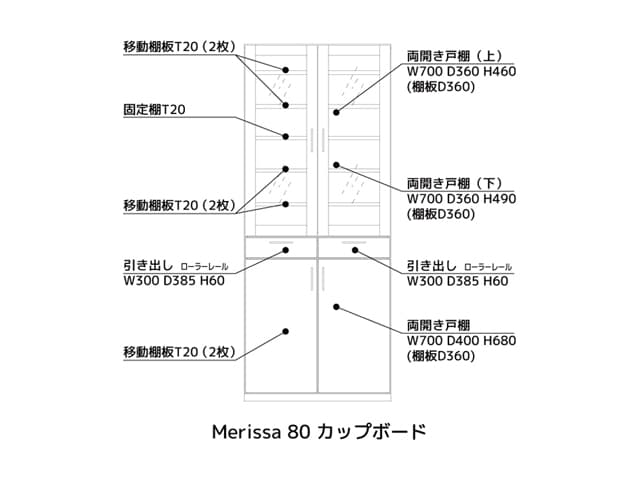 メリッサ カップボード