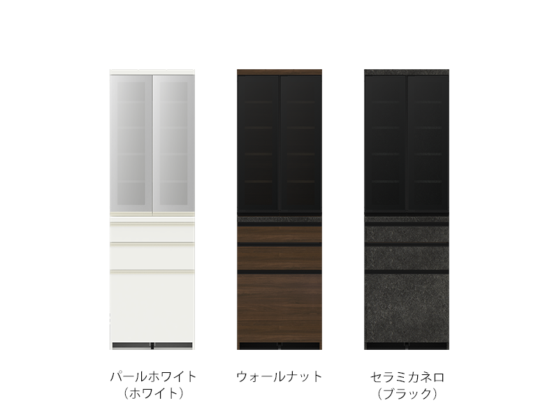 ECA-600K / S600K ダイニングボード 幅60cm ガラス扉 ハイタイプ