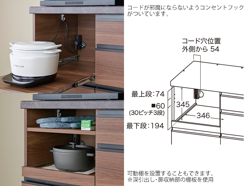 ECB-1600R / S1600R オープンボード 幅160cm 板扉 ハイタイプ