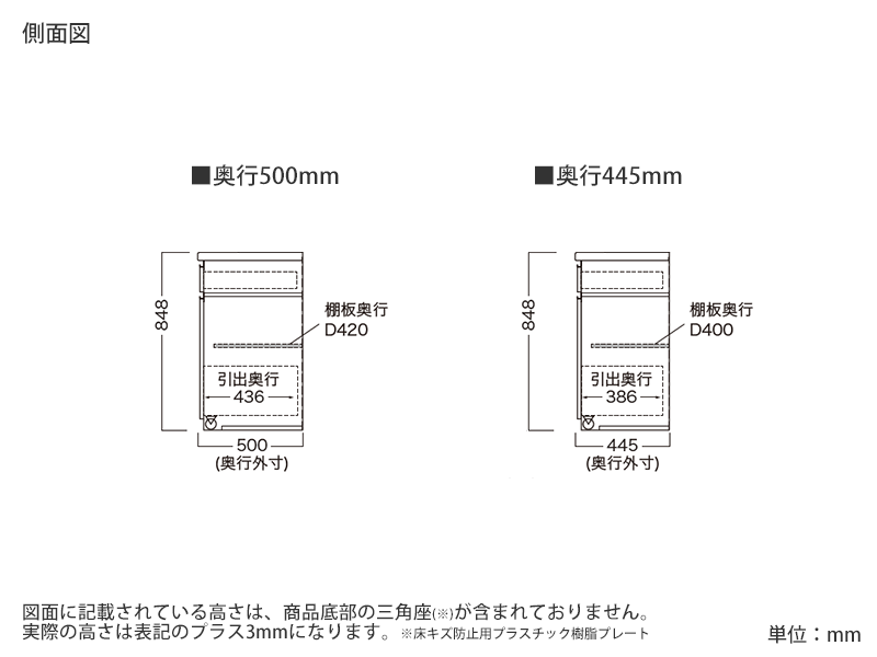 EMA-400KR / S400KR 下台 幅40cm レギュラータイプ