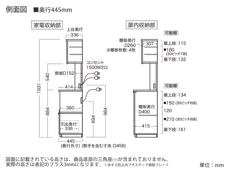 NWB-1600R / S1600R オープンボード スイングドア 幅160cm
