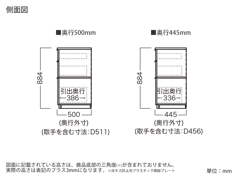 NW-600K / S600K 下台 引出し収納タイプ