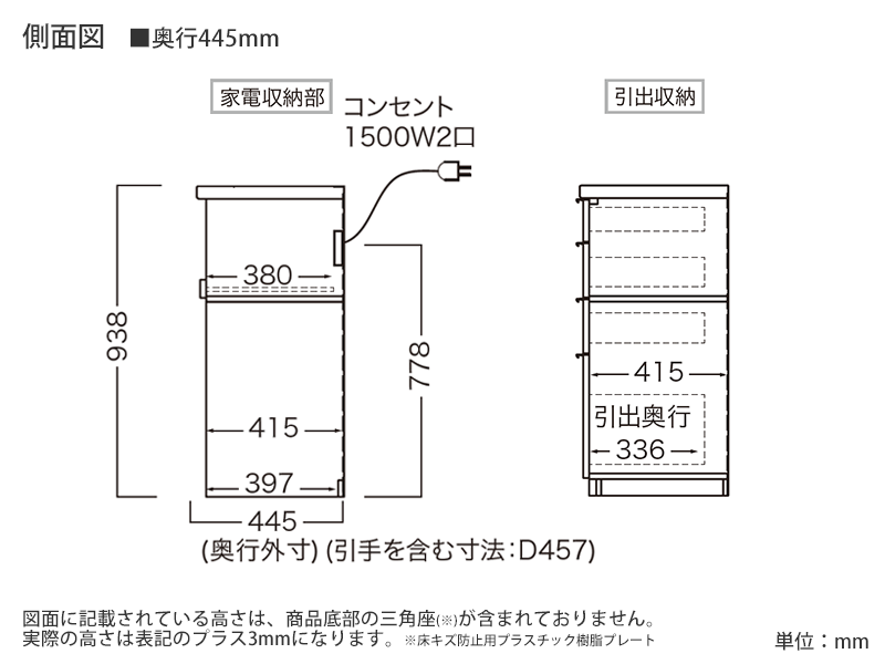 RU-1202R / S1202R 下台 幅120cm オープンタイプ