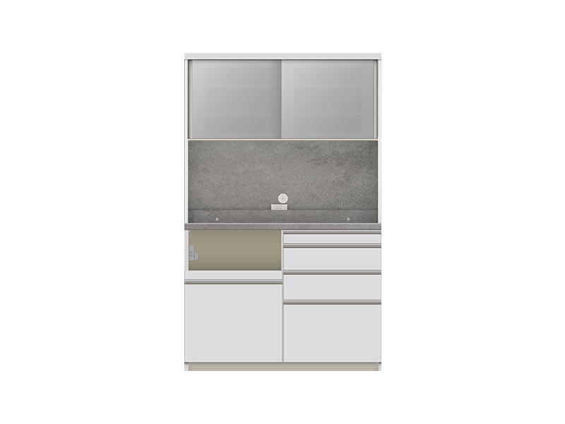 HML-1200R / S1200R オープンボード 幅120cm 炊飯器収納左