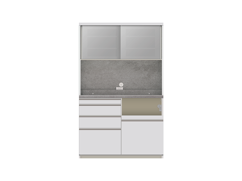 HMR-1200R / S1200R オープンボード 幅120cm 炊飯器収納右