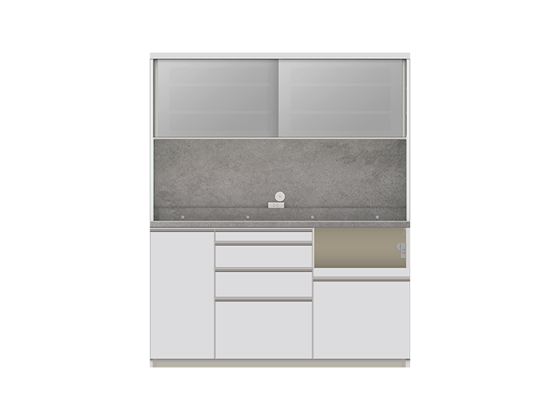 HMR-1600R / S1600R オープンボード 幅160cm 炊飯器収納右