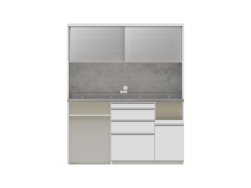 HMR-1602R / S1602R オープンボード 幅160cm 炊飯器収納右 下台オープンタイプ