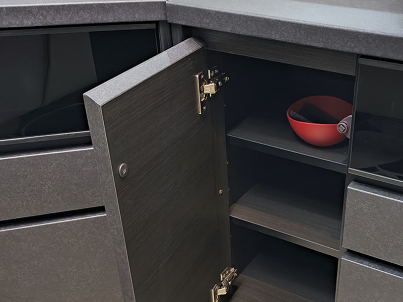 ディアス 120 サイドボード+コーナーボード ブラック2点セット