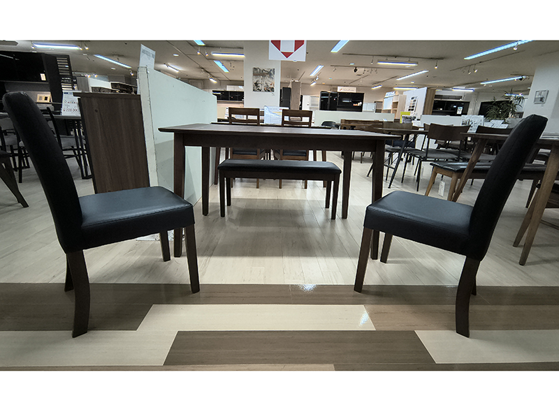 ハーバー2 120 ダイニング BR 4点セット（テーブル＋ベンチ＋チェア×2）