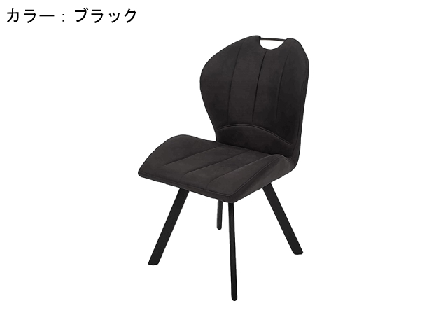 バックス PC ダイニングチェア(PUブラック)