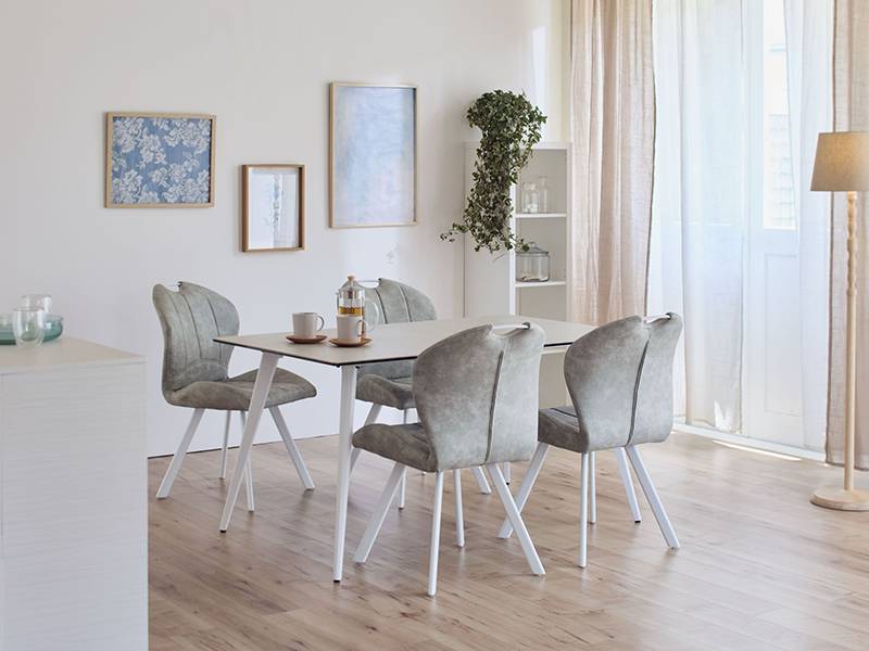 ダルトン 140SRT ダイニングテーブル 脚ホワイト