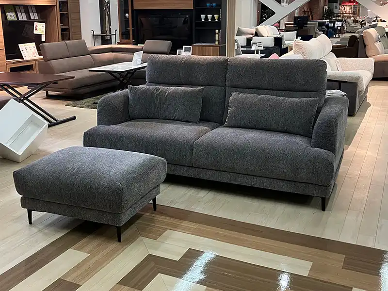 ブレス 3Pソファ (KD) + ブレス スツール GY