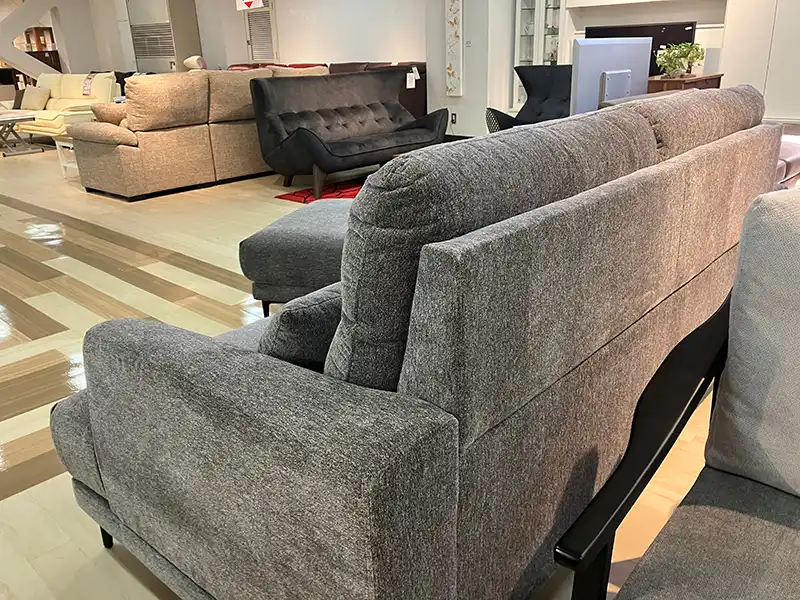 ブレス 3Pソファ (KD) + ブレス スツール GY