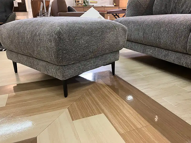 ブレス 3Pソファ (KD) + ブレス スツール GY