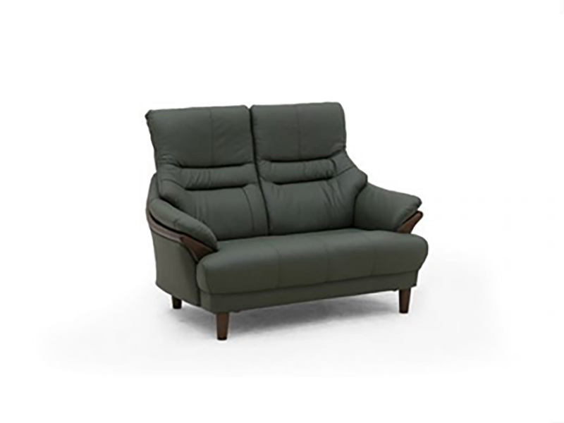 グレース 革／PVC 2人掛けソファ