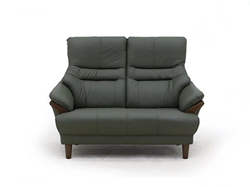 グレース 革／PVC 2人掛けソファ