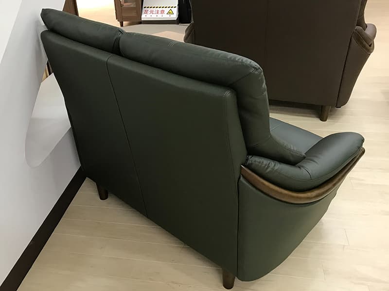 グレース 革／PVC 2人掛けソファ