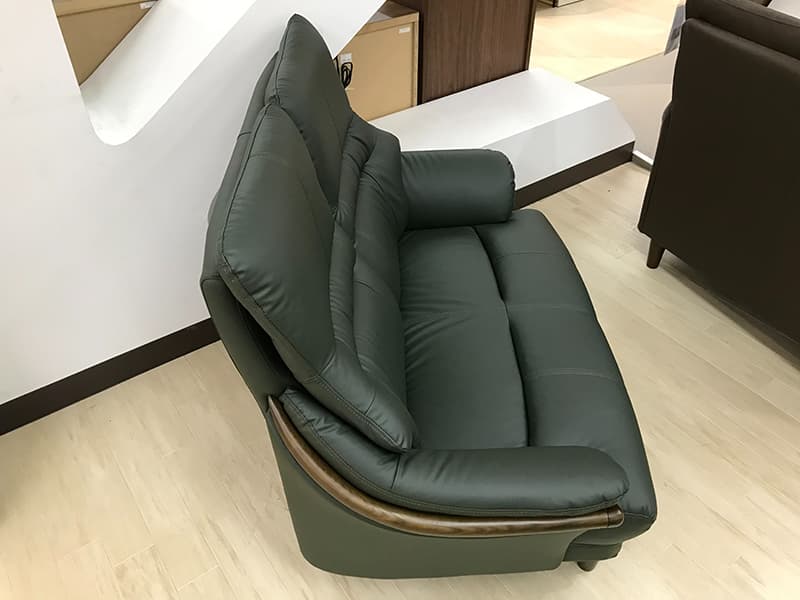 グレース 革／PVC 2人掛けソファ