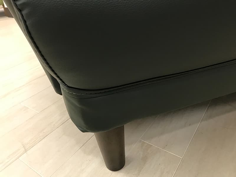 グレース 革／PVC 2人掛けソファ