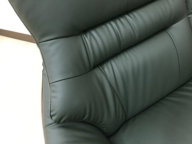 グレース 革/PVC 3人掛けソファ