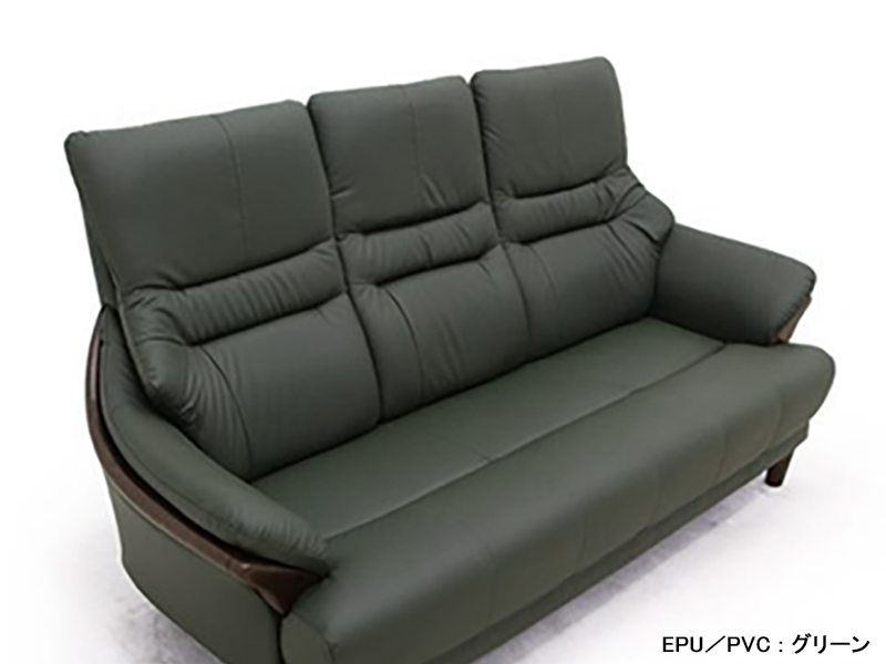 グレース2 EPU／PVC 3人掛けソファ