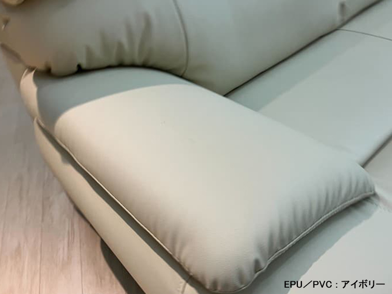 ジャクソン2 EPU／PVC  3人掛けソファ（背脱着可）