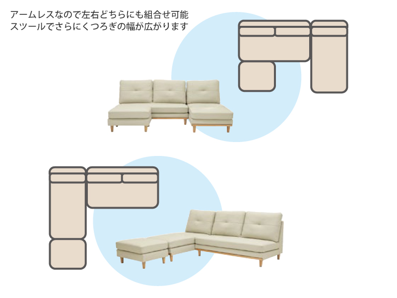 サマンサ カウチソファ