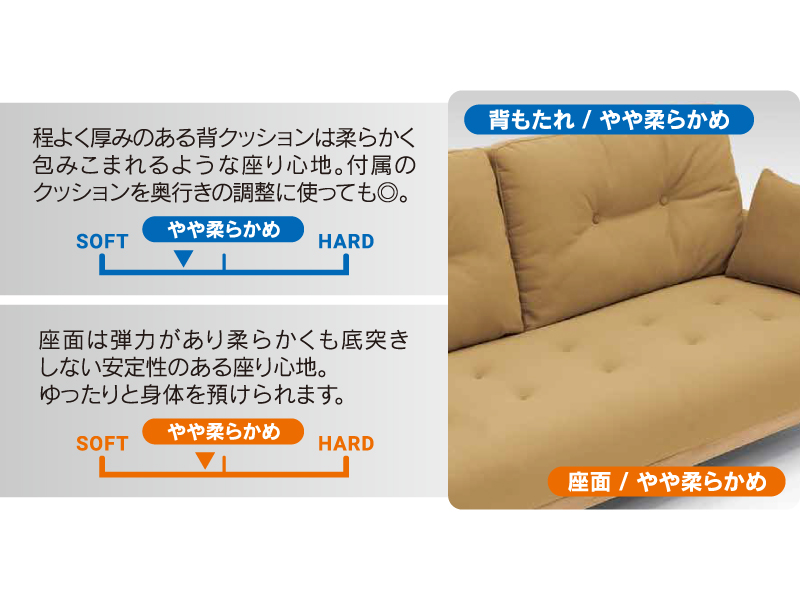 マルーン 3人掛けソファ