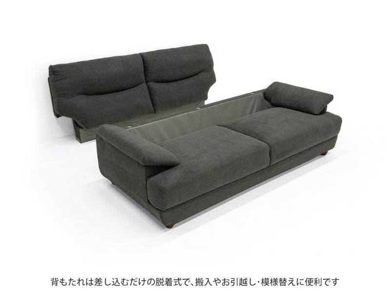 シドニー 3人掛けソファ（背脱着式）