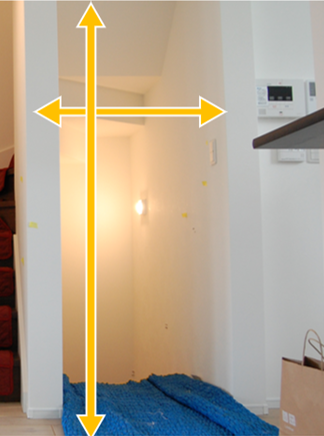 戸建ての通路の幅と高さの写真