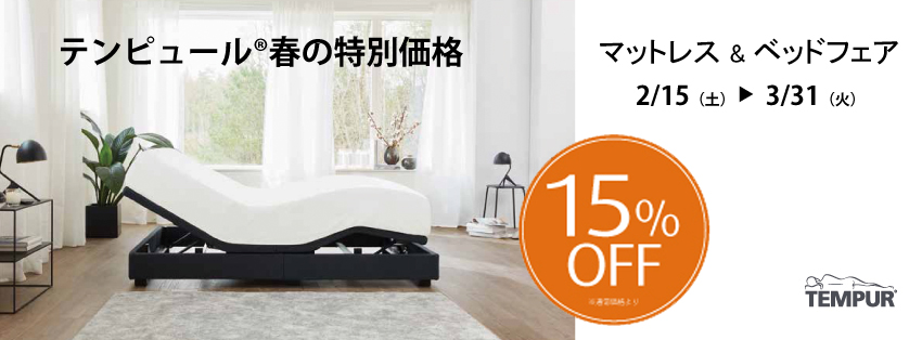 テンピュール春の特別価格