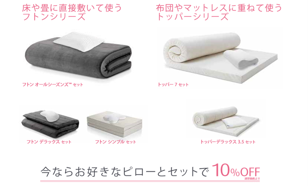 テンピュール対象マット